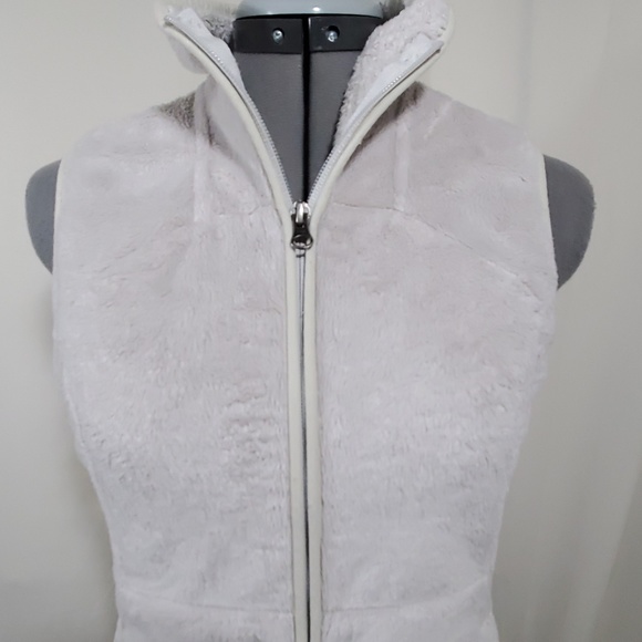 NORTH FACE Cream Fleece Vest Size SP - Picture 2 of 7